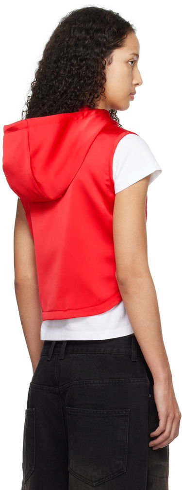 Telovnik We11done Hooded Cropped Vest Rdeča | WD-VT0-24-101-W-RD, 2