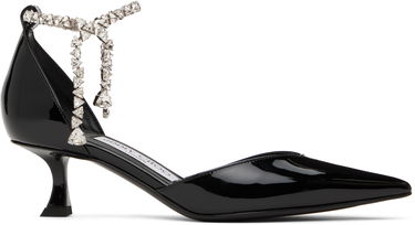 Superge in čevlji Jimmy Choo Jimmy Choo Stevie 50 Crystal Embellished Patent Leather Heels Črna | STEVIE 50, 0
