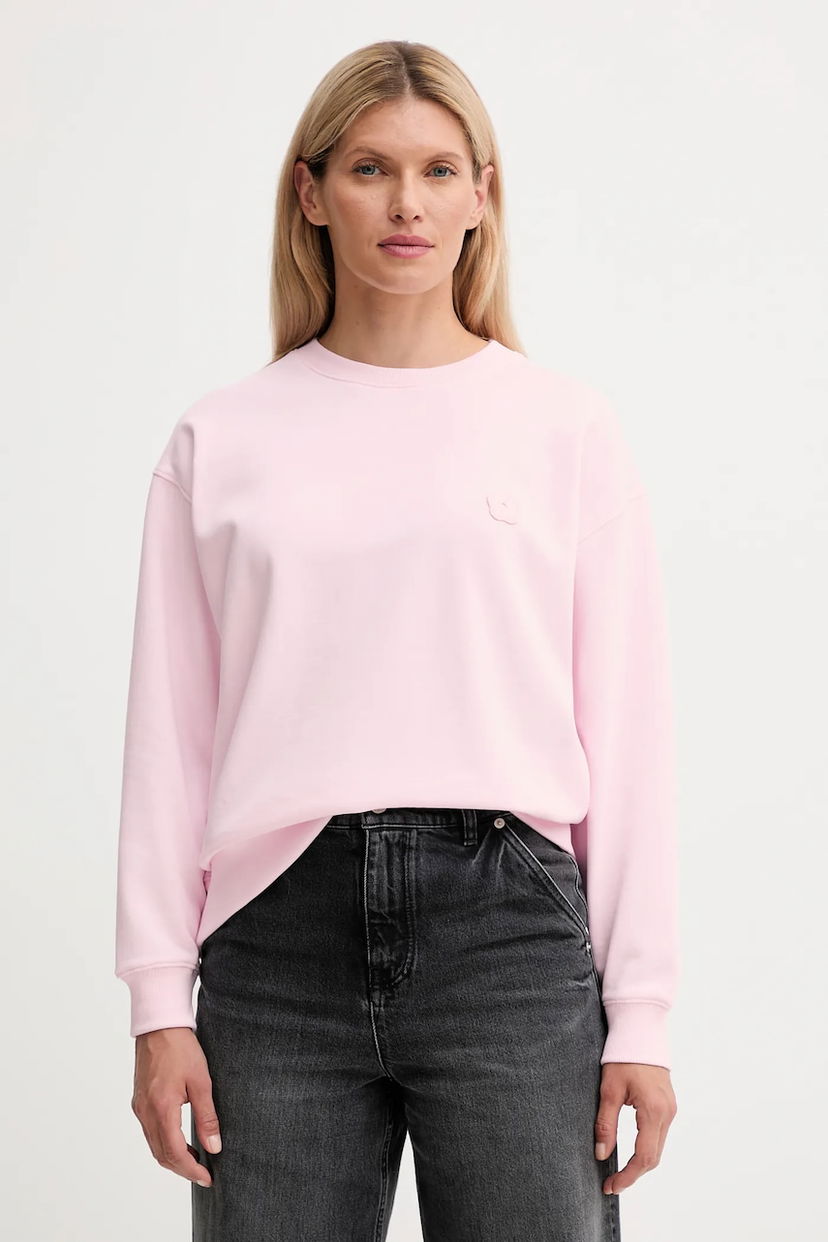 Pulover KENZO Kenzo Smooth Crewneck Sweatshirt Roza | FF52SW1804MF