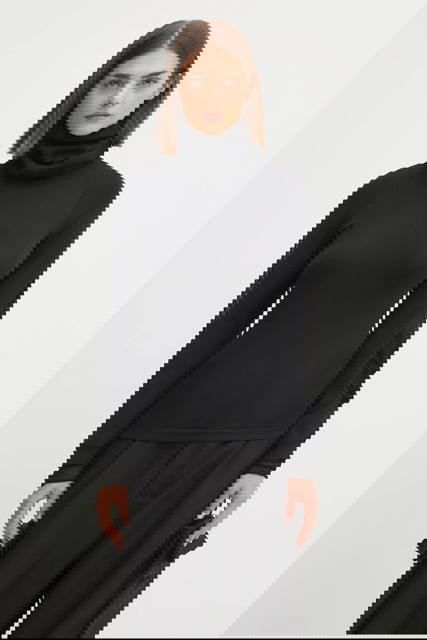 Pleteni pulover Y-3 Y-3 Hooded Knit Turtleneck Top Črna | JX2301, 0