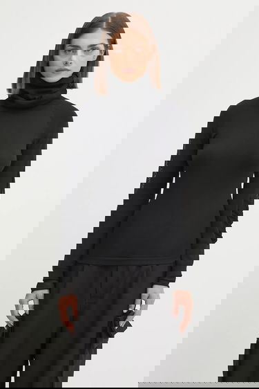 Pleteni pulover Y-3 Y-3 Hooded Knit Turtleneck Top Črna | JX2301, 0
