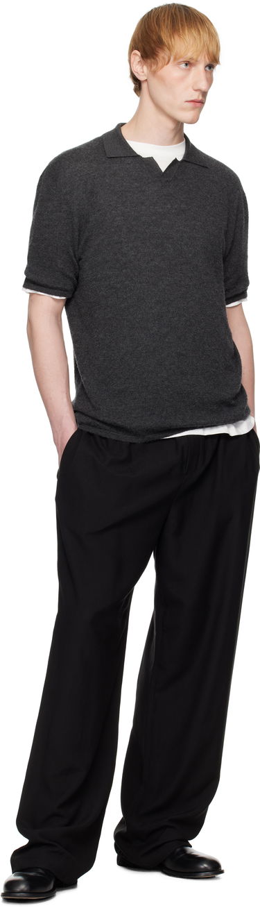 Pleteni pulover The Row The Row Isao Knit Polo Siva | 947-Y498, 4