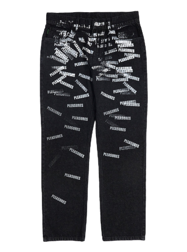 Kavbojke Pleasures Plop 5 Pocket Denim Washed Black Črna | P23SP040-BLACK