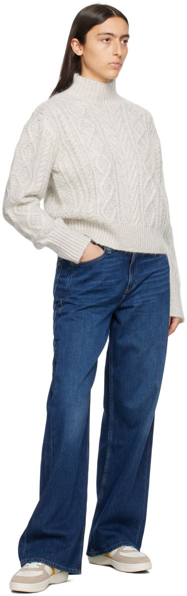Pleteni pulover rag & bone Brody Cable Knit Sweater Siva | WAS23F036SL36, 3