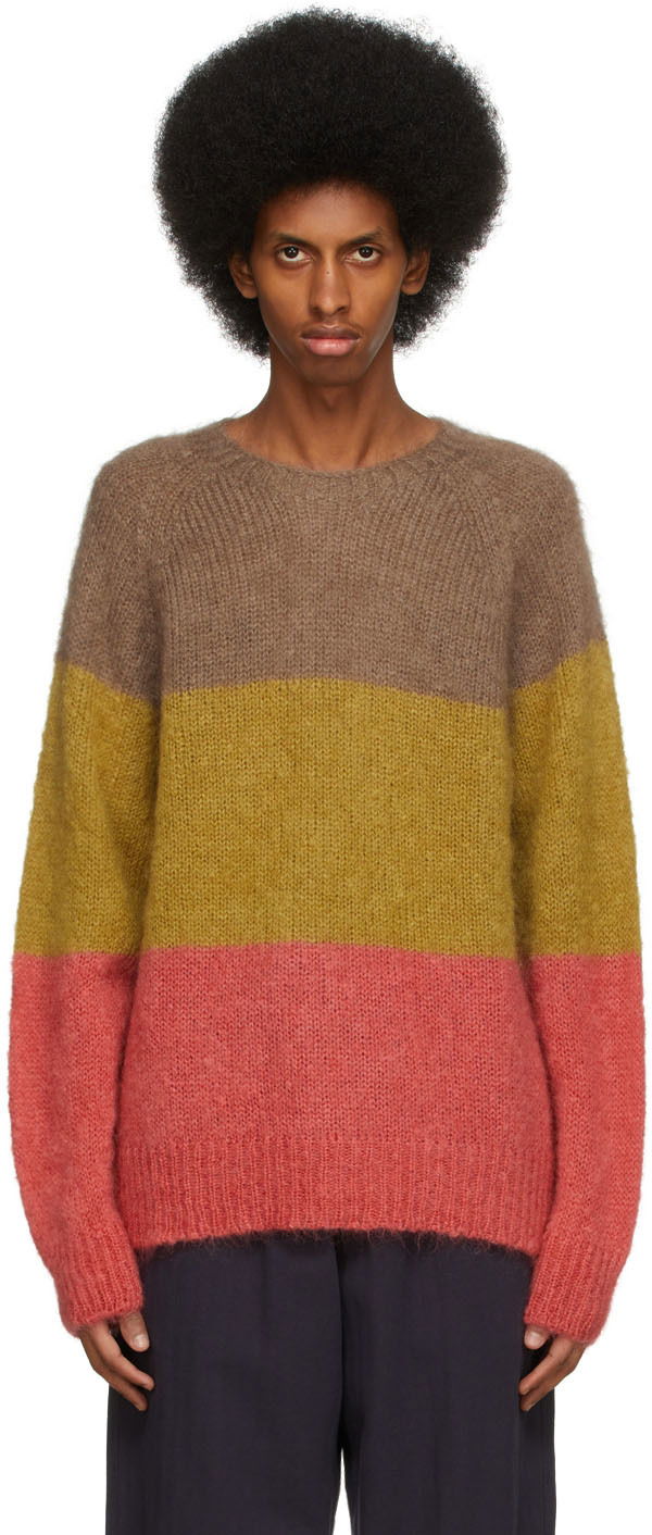 Pleteni pulover YMC YMC Mohair & Wool Boxy Sweater Večbarvna | P8RMH, 0