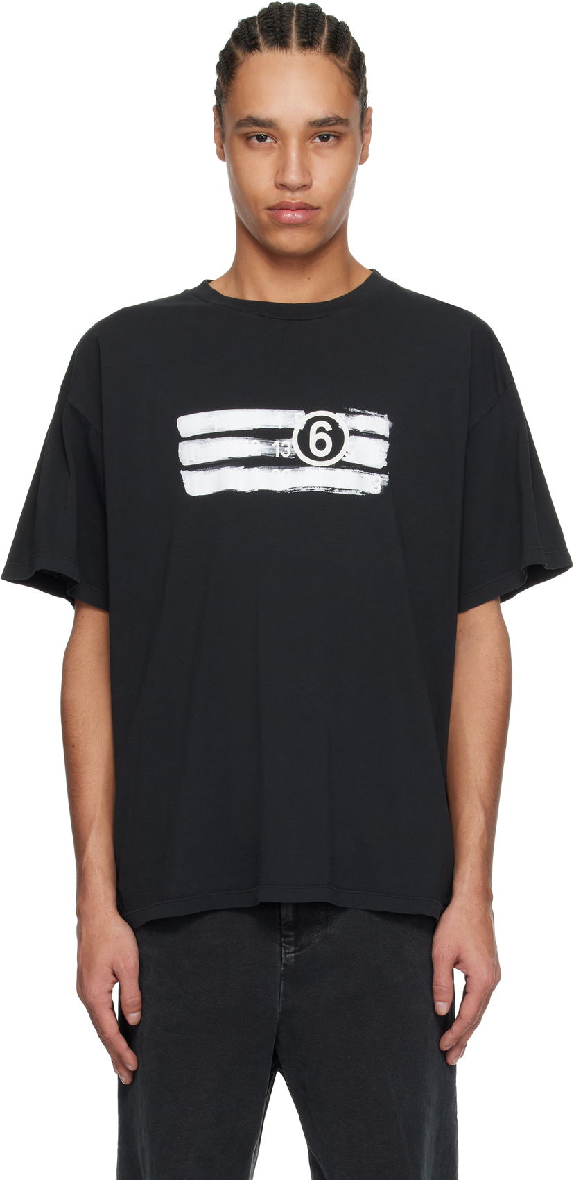 Majica Maison Margiela MM6 Maison Margiela Numeric T-Shirt Črna | SH2GC0023 M20115