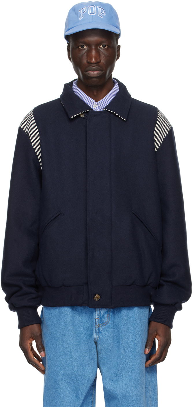 Bomber jakna Pop Trading Company Striped Bomber Jacket Mornarica | POPSS24_05-006