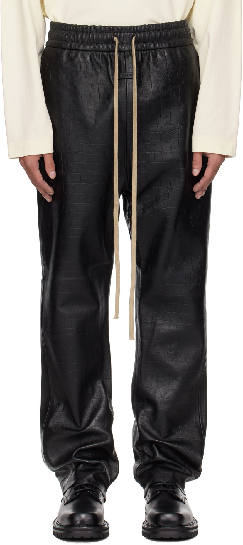 Trenirka Fear of God Fear of God Forum Leather Pants Črna | FGE240-4141CEN