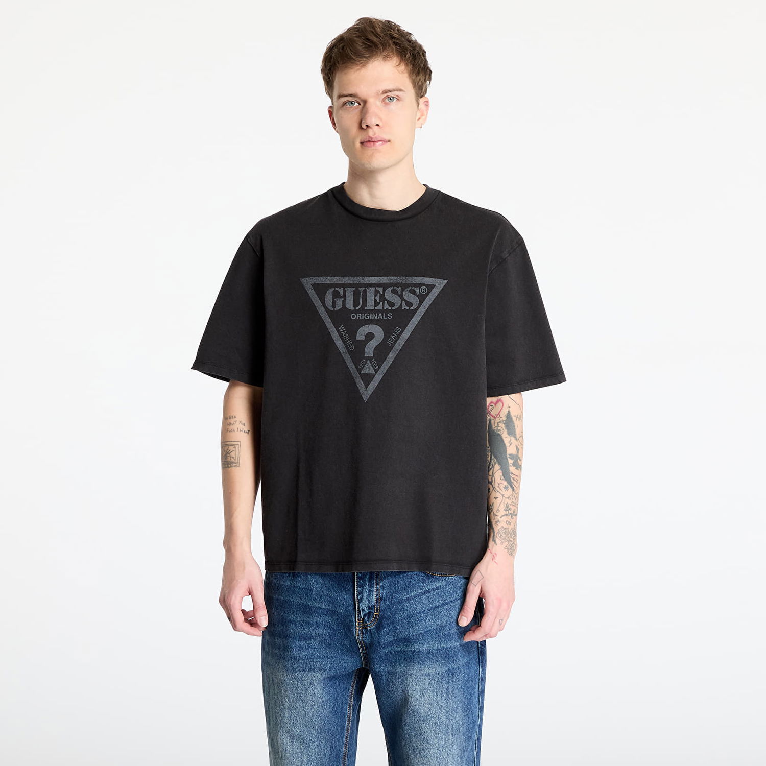 Majica GUESS GUESS Go Vintage Triangle Tee Črna | M4BI13K8FQ4-JTMU, 0