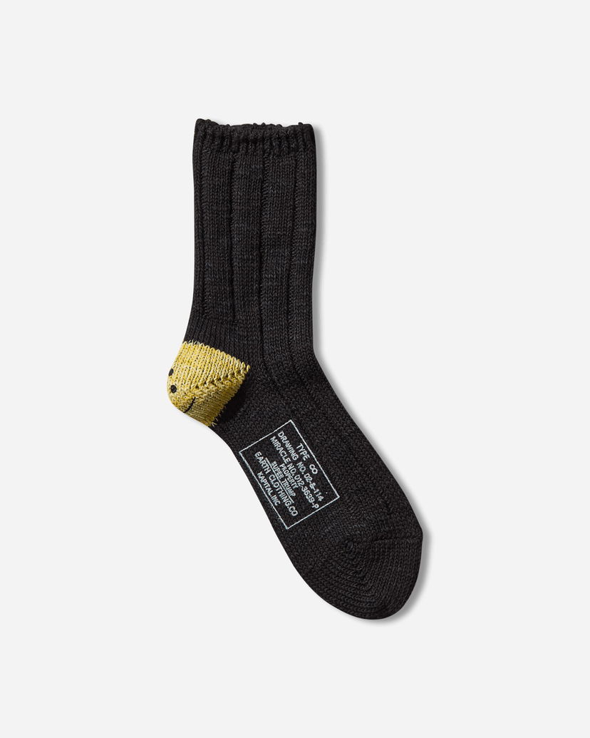 Nogavice KAPITAL SUPER TRUMP MA-1 56 Yarns Happy Heel Socks Črna | EK-1582XS BLACK