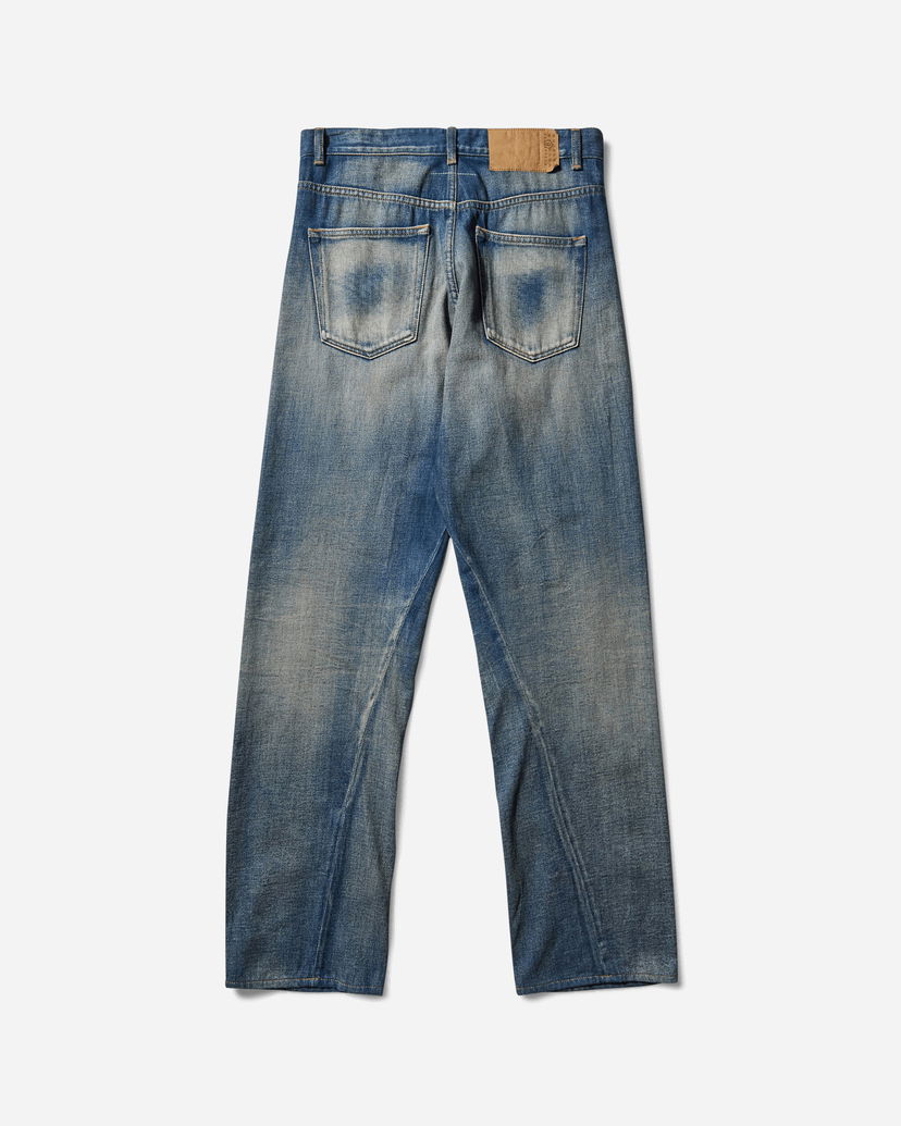 Kavbojke Maison Margiela Wide-Leg Washed Denim Jeans Modra | SH0LA0024 962