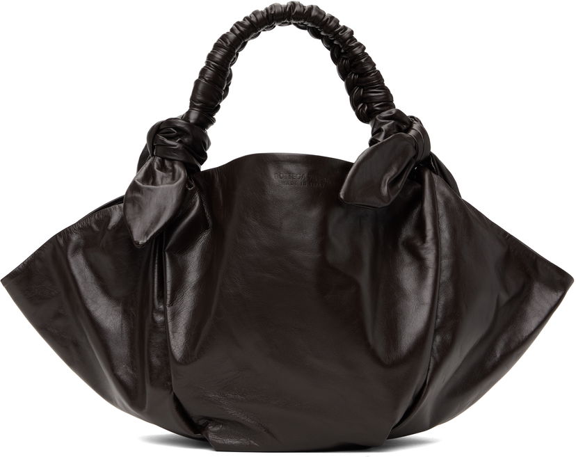 Tote bag Bottega Veneta Leather Knotted Shoulder Bag Rjava | 796263 VA9A8