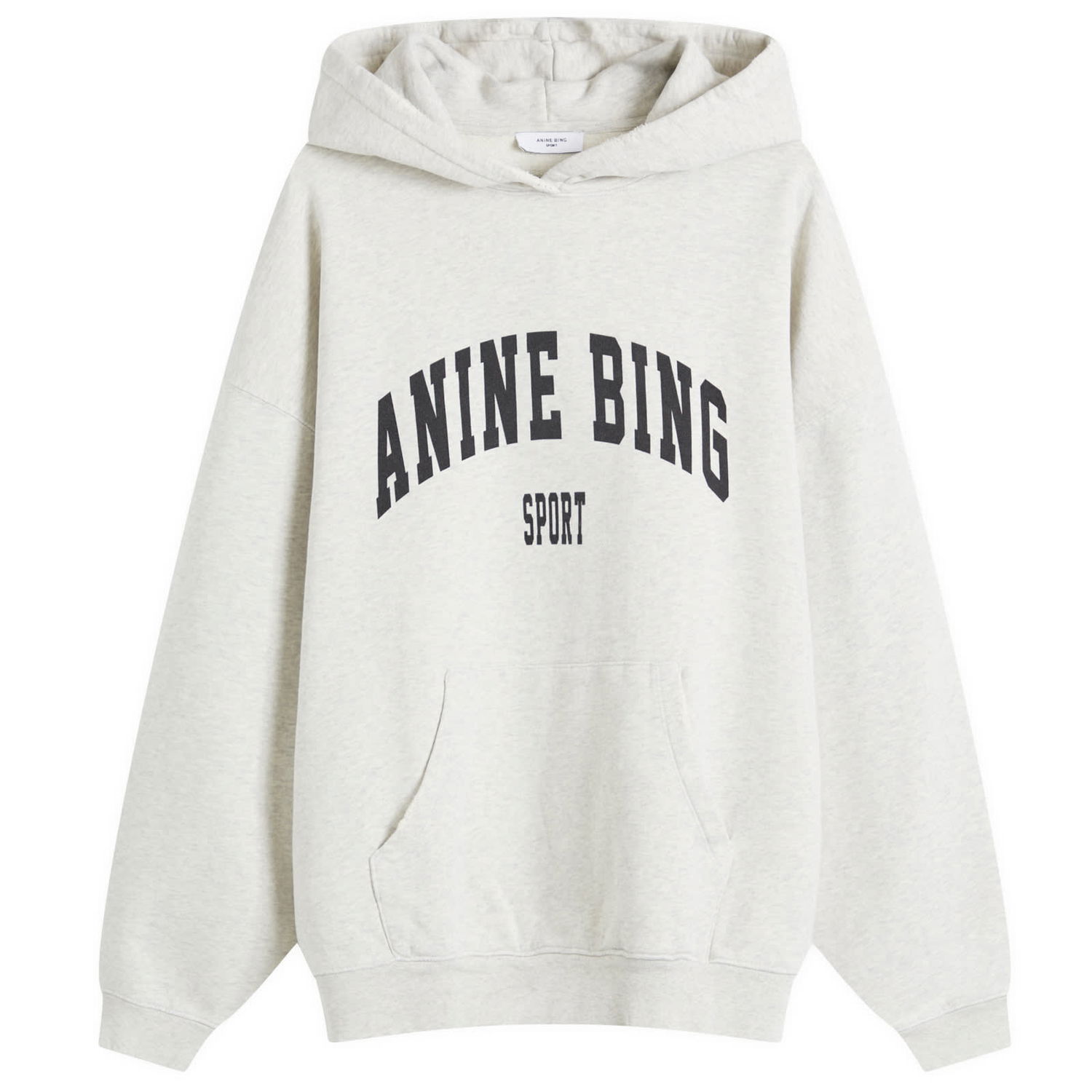 Pulover Anine Bing Harvey Grey Melange Hooded Sweatshirt Siva | S-08-5185-030, 0