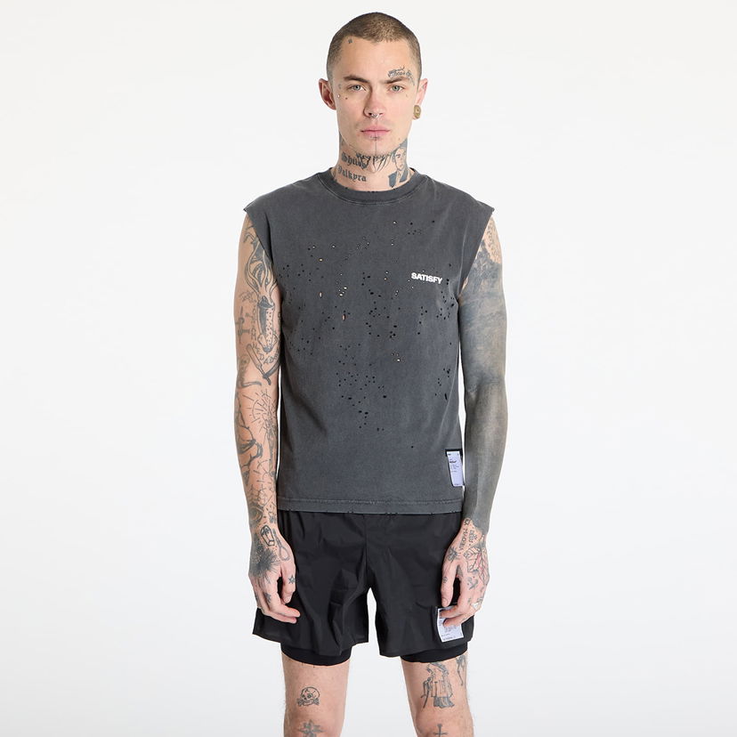 Majica brez rokavov Satisfy Satisfy MothTech Distressed Muscle Tee Siva | 11005-AB-SAB