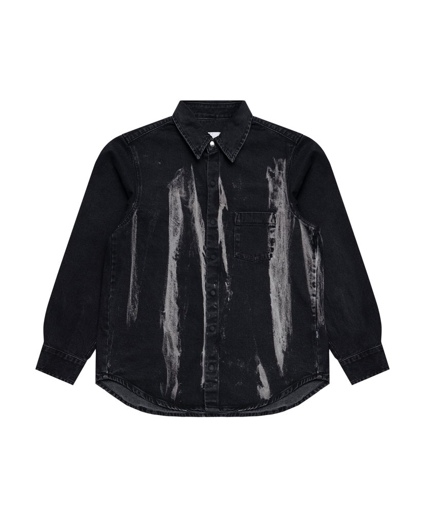 Srajce Arte Antwerp Arte Antwerp Painted Denim Shirt Črna | AW25-029S-BD