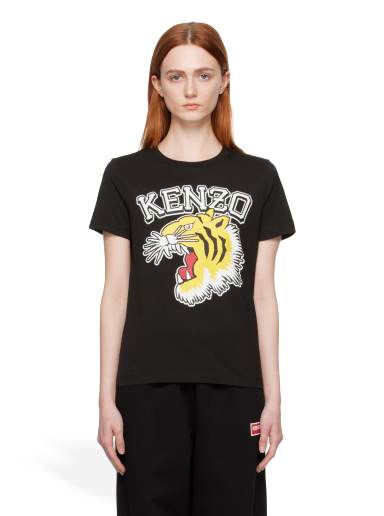 Majica KENZO Paris Varsity Jungle Črna | FD62TS0844SO