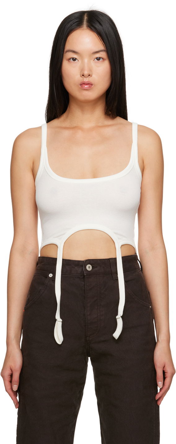 Majica brez rokavov HERON PRESTON Hooks Tank Top Bela | HWAC005F23JER0010400, 0