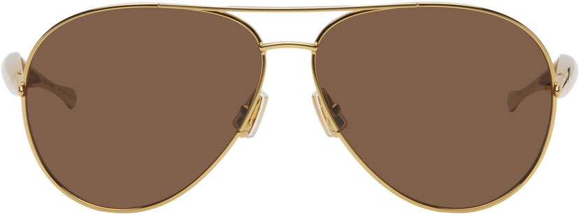 Sončna očala Bottega Veneta Bottega Veneta Sardine Navigator Sunglasses Rjava | BV1305S-007