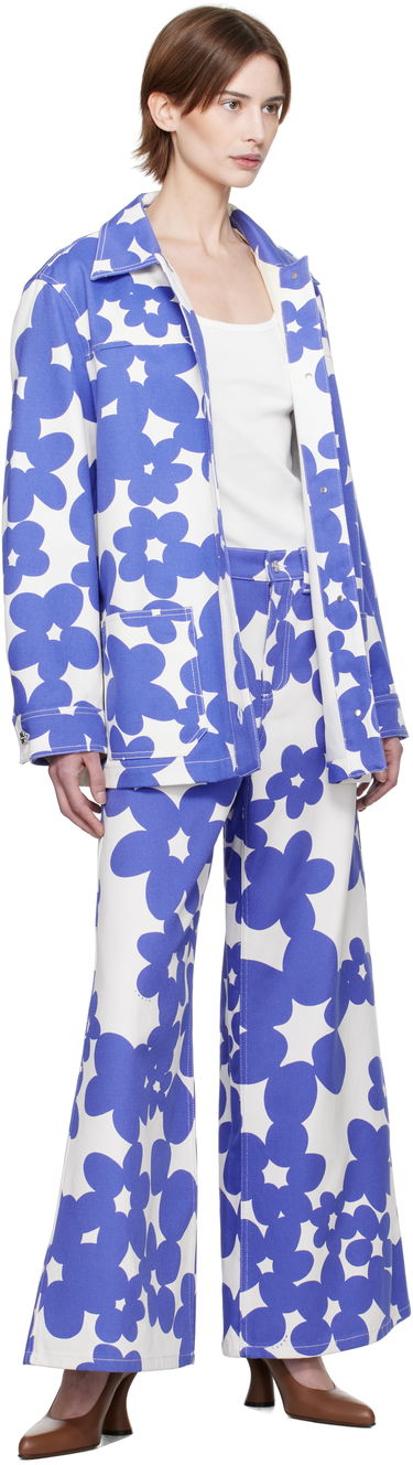 Jakna Marni Marni Dillies Print Jacket Modra | JKMA0347S0 UTC462, 4