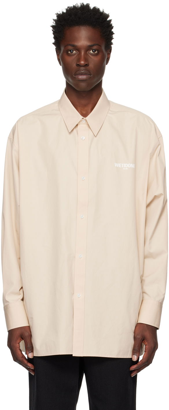 Srajce We11done We11done Printed Shirt Bež | WD-SH3-22-187-U-BG