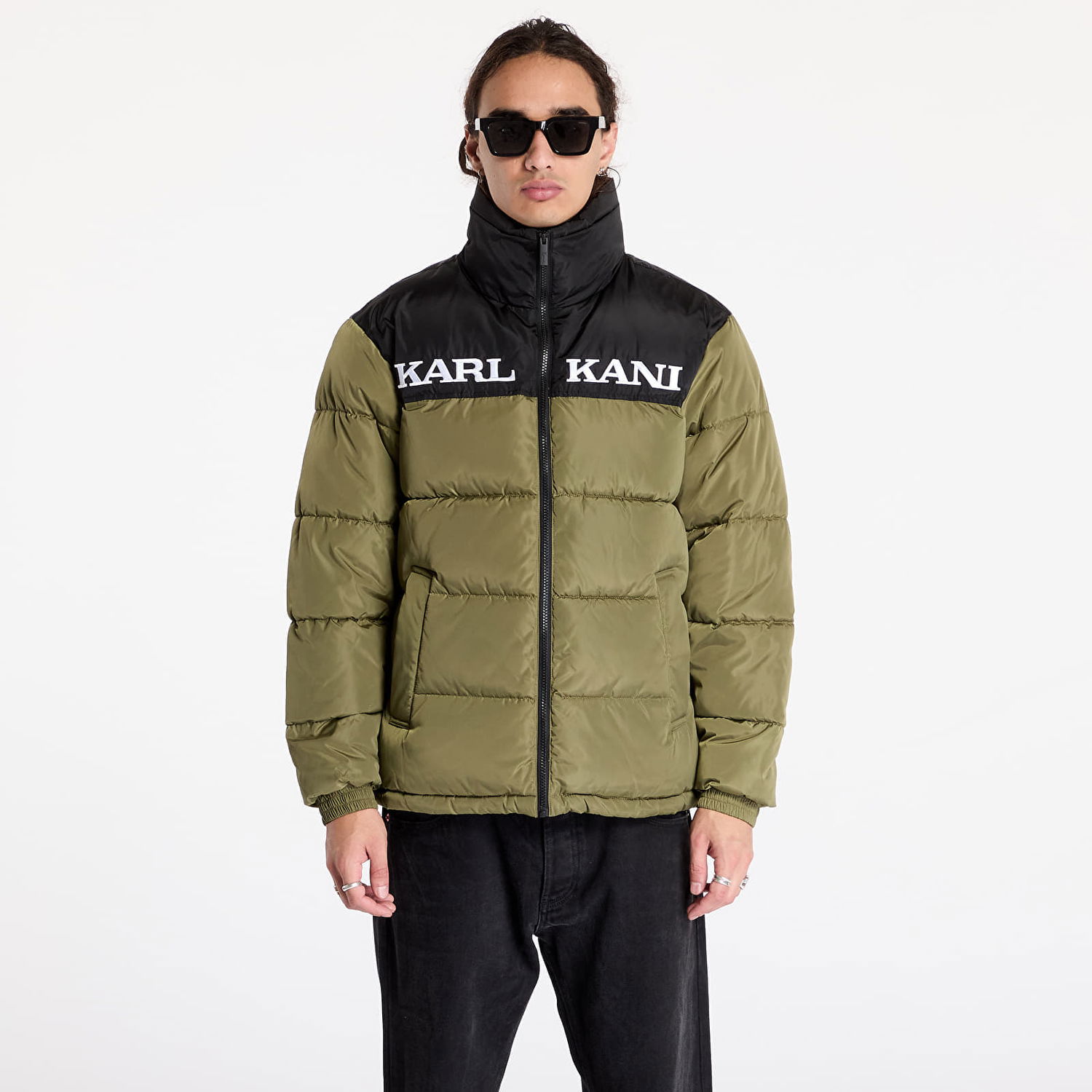 Puhovka Karl Kani Jacket Retro Essential Puffer Jacket Olive L Zelena | 60760012, 0