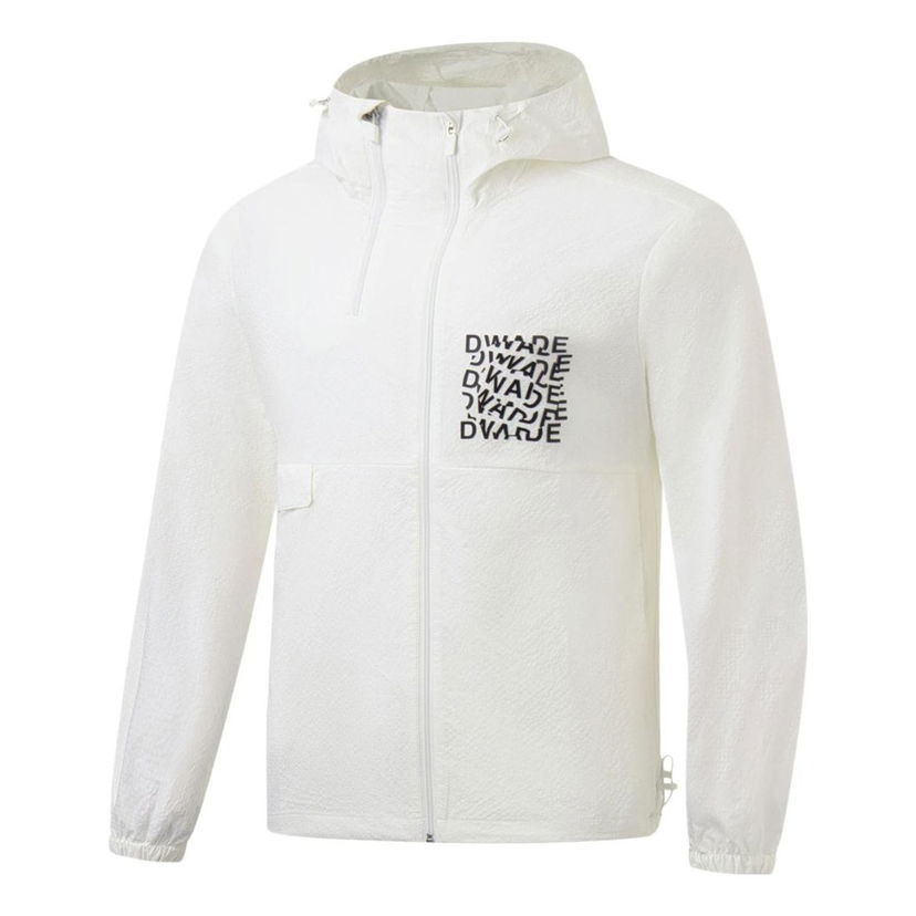 Vetrovka Li-Ning Wade Graphic Full Zip Hoodie Bela | AFDT319-3