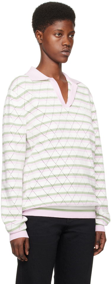 Pleteni pulover We11done We11done Striped Knit Polo Shirt Večbarvna | WD-KT0-24-639-U-LP, 1