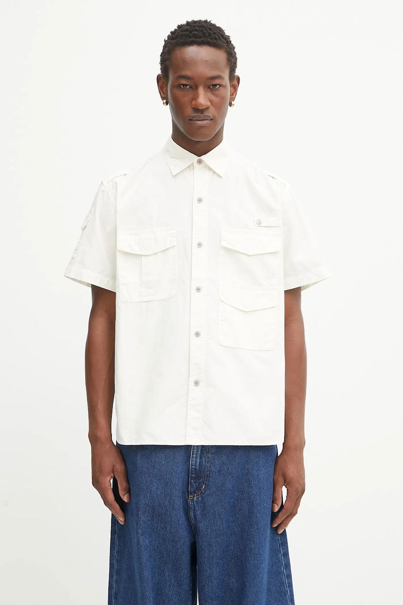 Srajce Human Made Human Made Woven Shirt Bela | HM29SH020