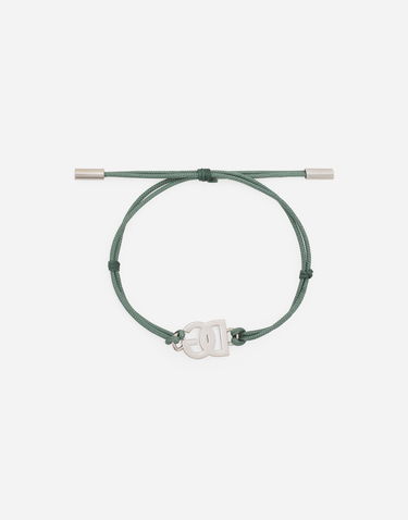 Zapestnica Dolce & Gabbana Cord Bracelet With Logo Zelena | WBP5L1W1111V0153, 2