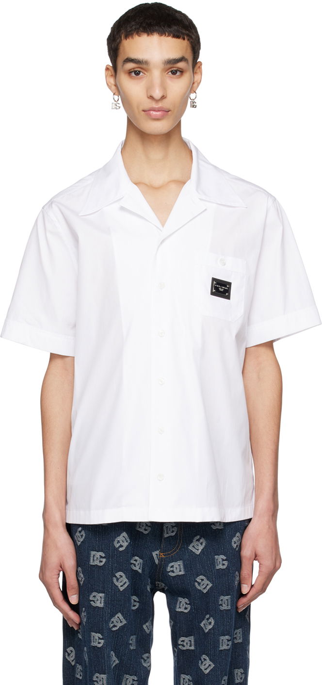 Srajce Dolce & Gabbana White Patch Pocket Shirt Bela | G5JH9TGF855