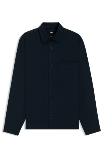 Srajce BOSS Relaxed Fit Performance Stretch Twill Shirt Mornarica | 50545325