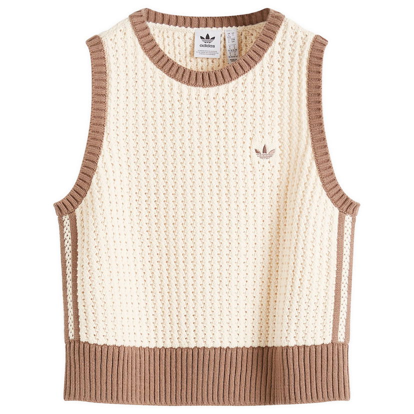 Pleteni pulover adidas Originals Women's Knitted Vest Bela | JD0904