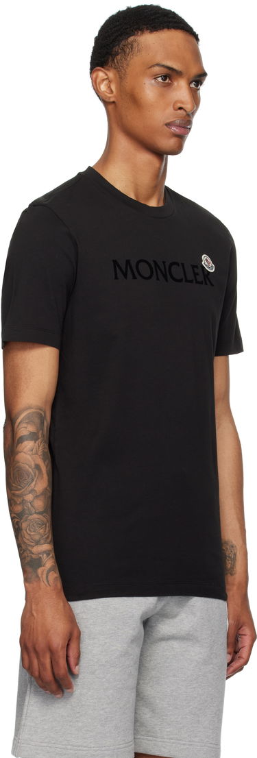 Majica Moncler Moncler Flocked Logo Cotton T-Shirt Bela | K20918C000368390T, 4