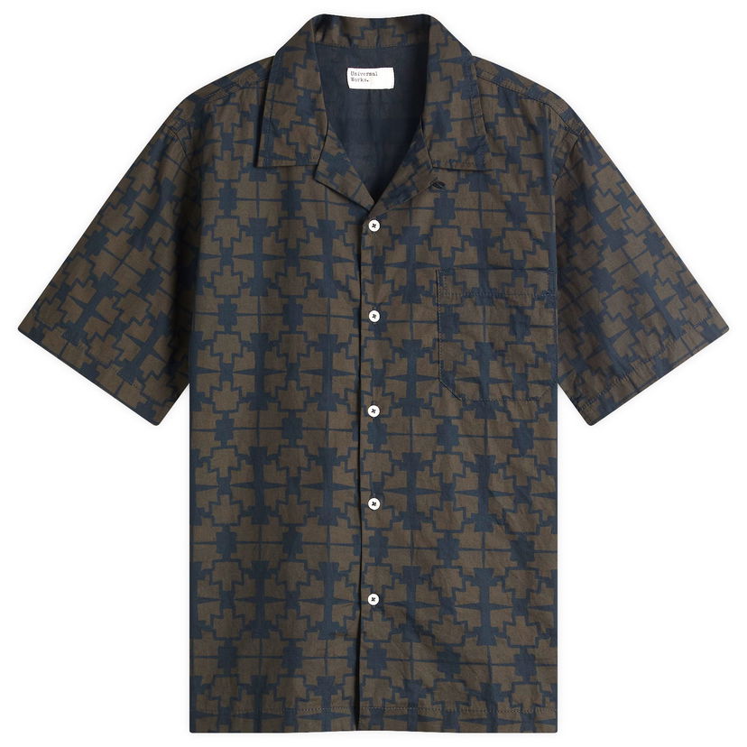 Srajce Universal Works Milta Print Road Shirt, Size X-Large Mornarica | P32045-NVY