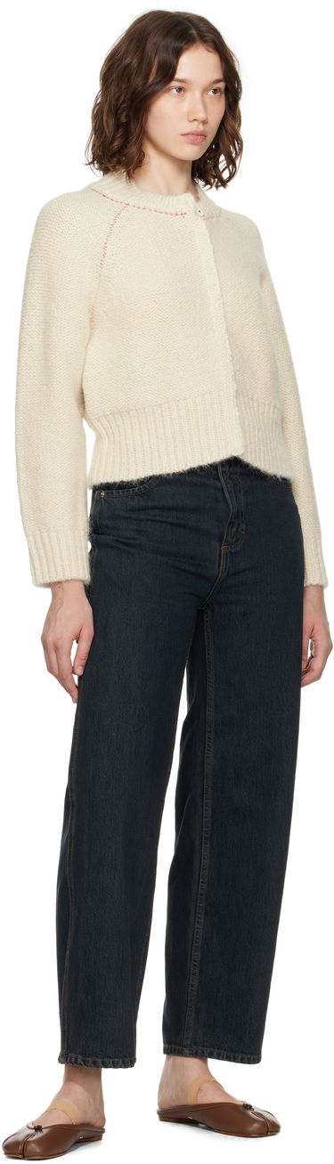Pleteni pulover Eckhaus Latta Eckhaus Latta Fisherman's Bomber Cardigan Bela | 8264-EL-PF25-EG -, 3