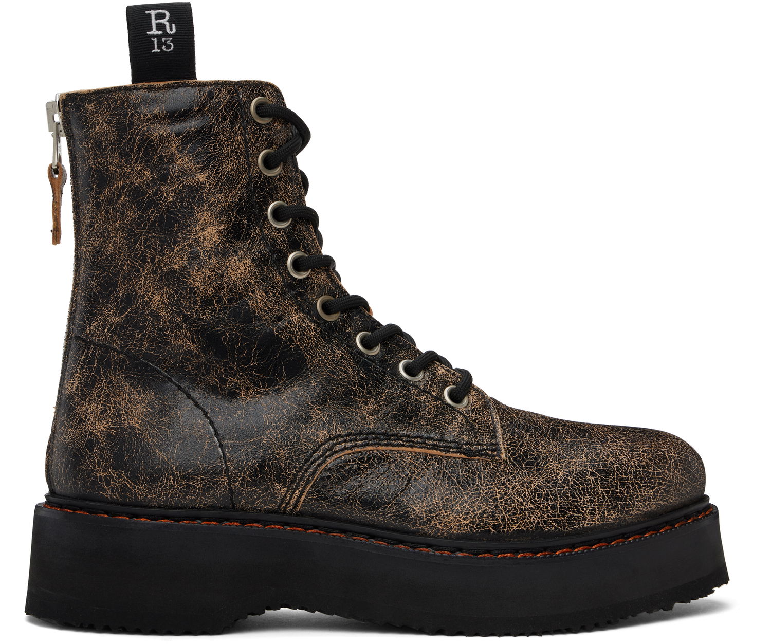Oblačila R13 R13 Single Stack Boots Črna | R13MS025-S148C, 0