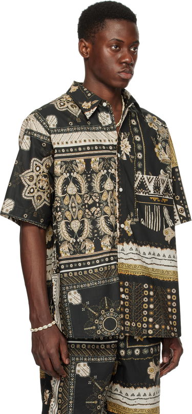Srajce ISABEL MARANT Isabel Marant Garlonn Patchwork Print Shirt Črna | 25PCH0216HA-C1I09H, 1