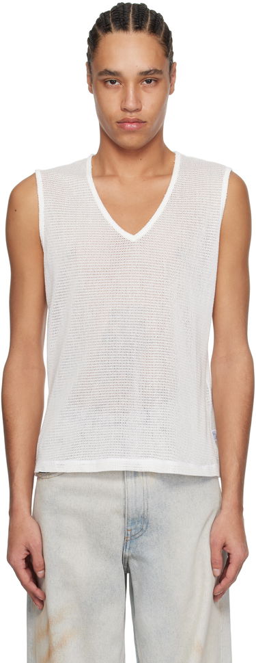 Majica brez rokavov Maison Margiela MM6 Maison Margiela V-Neck Tank Top Bela | SH2NL0008 M20111, 0