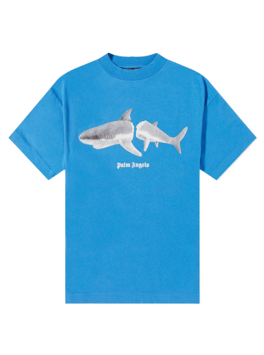 Majica Palm Angels Shark Tee Modra | PMAA001S22JER0114501