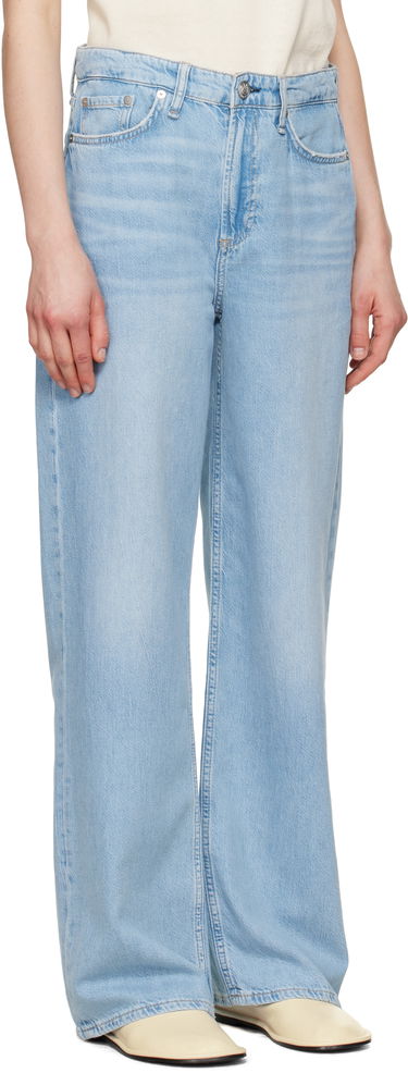 Kavbojke rag & bone rag & bone Featherweight Logan Wide-Leg Jeans Modra | WDD25S2935FWGR, 1