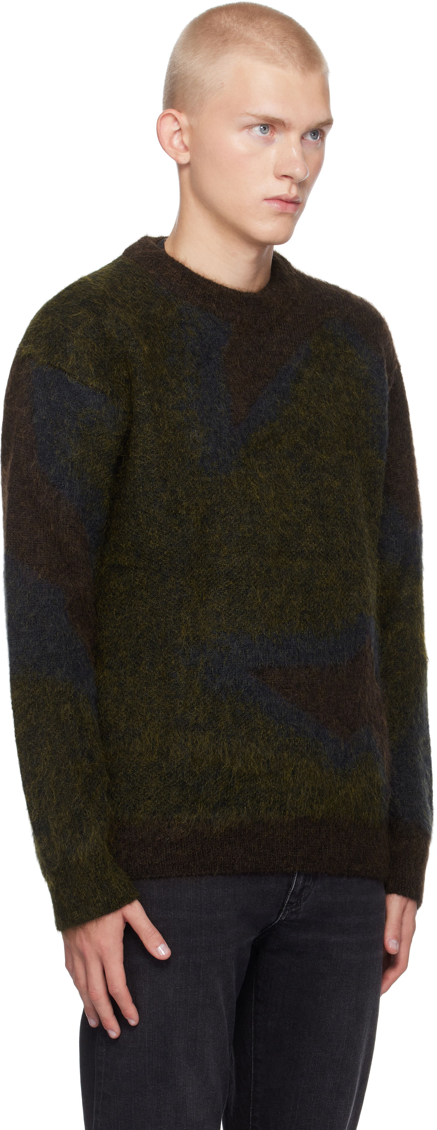 Pleteni pulover Paul Smith Paul Smith Photogram Leaves Mohair-Blend Sweater Zelena | M1R-923Y-N02512-73, 1