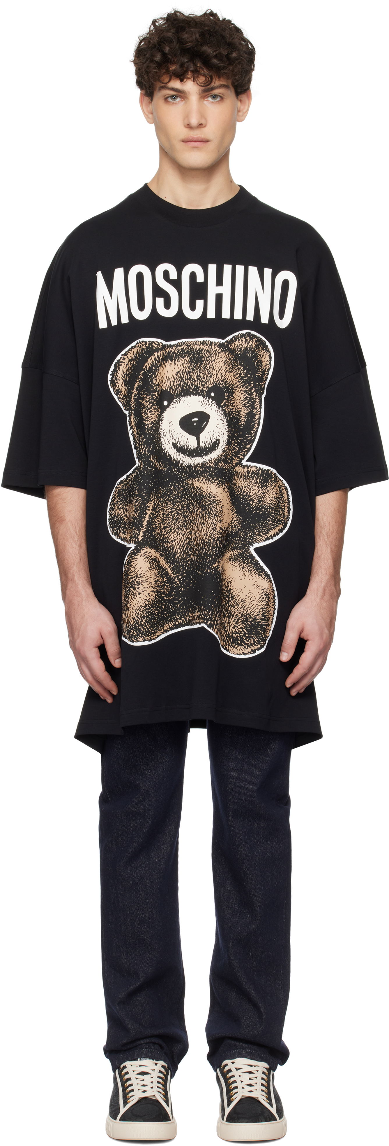Majica Moschino Moschino Oversized Teddy Bear Graphic Tee Črna | 251ZZV071202441555, 0