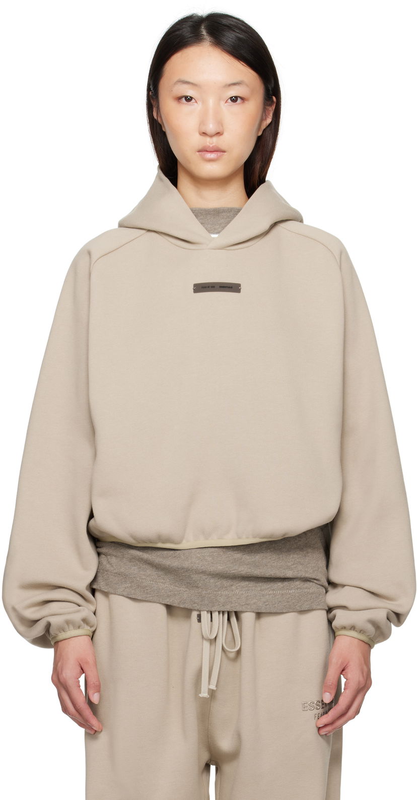 Pulover Fear of God Fear of God ESSENTIALS Modern Fit Hoodie Bež | 192SP257751FW