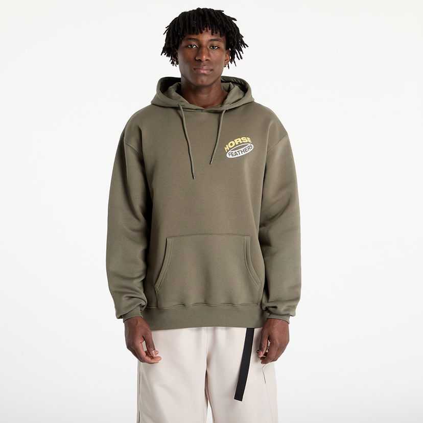 Pulover Horsefeathers Horsefeathers Orbit Hoodie Zelena | SM1373B