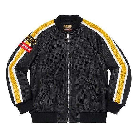 Bomber jakna Supreme Perforated Bomber Jacket Črna | SUP-SS20-211
