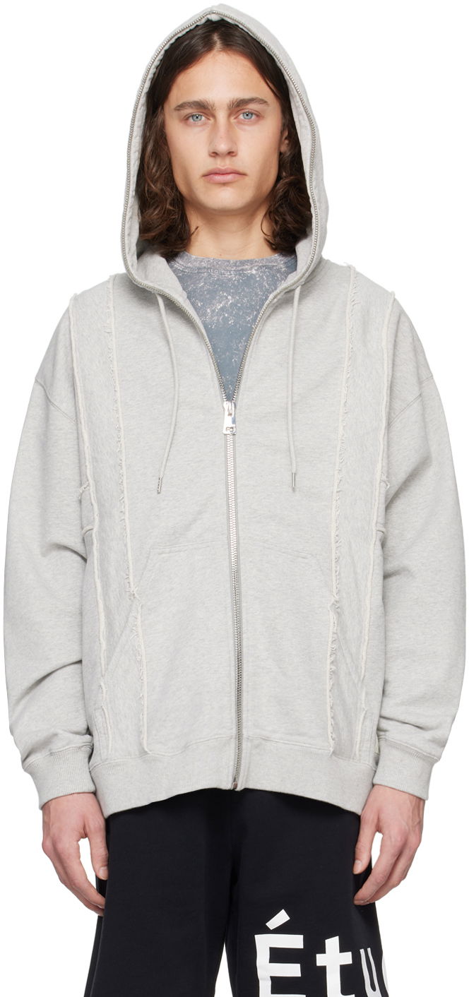 Pulover Études Études Skyline Zip Hoodie Siva | E24MM284A01682