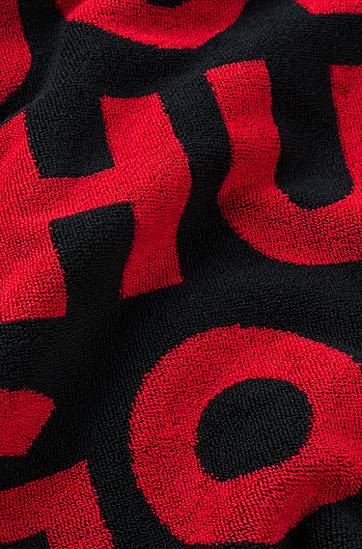 Šala BOSS Logo-Pattern Terry Beach Towel Črna | 50539992, 1
