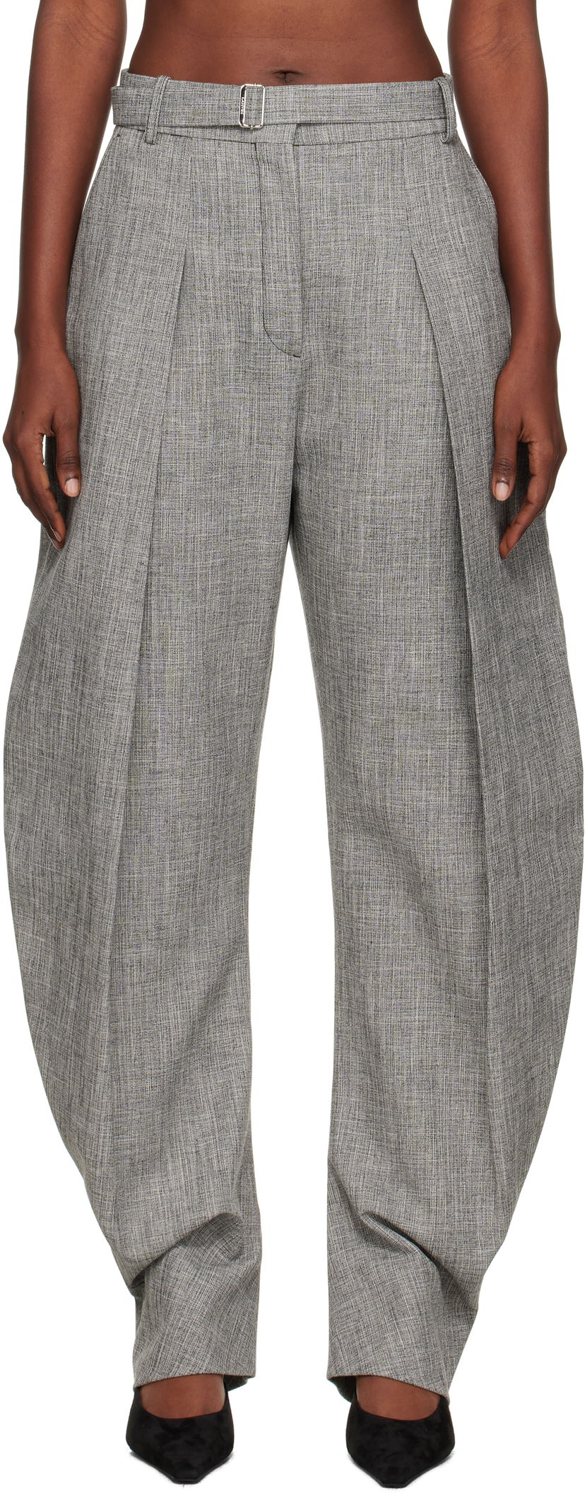 Hlače LANVIN Lanvin Barrel Leg Trousers Siva | RW-TR0123-5293-E25