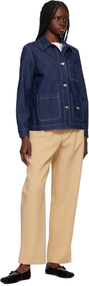Jakna MAISON KITSUNÉ Maison Kitsuné Workwear Denim Jacket Modra | OW02136WW0081, 3