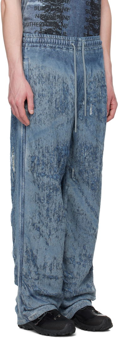 Trenirka Diesel Diesel D-Enimos-FSG Acid Wash Drawstring Lounge Pants Modra | A18936-068RQ-01, 1